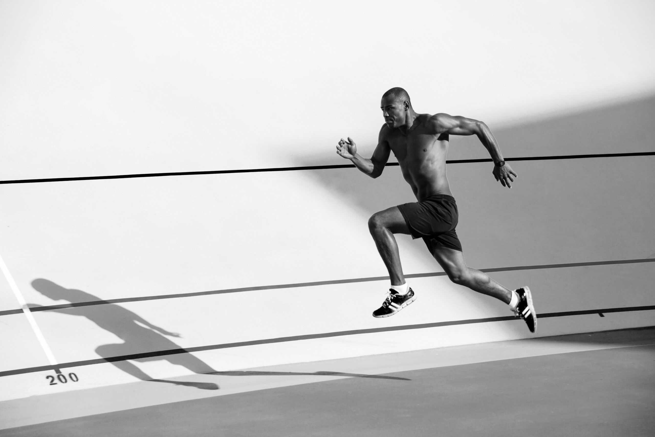 Runner sprinting on a track